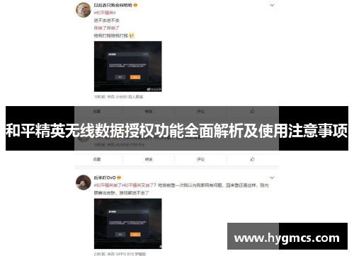 和平精英无线数据授权功能全面解析及使用注意事项